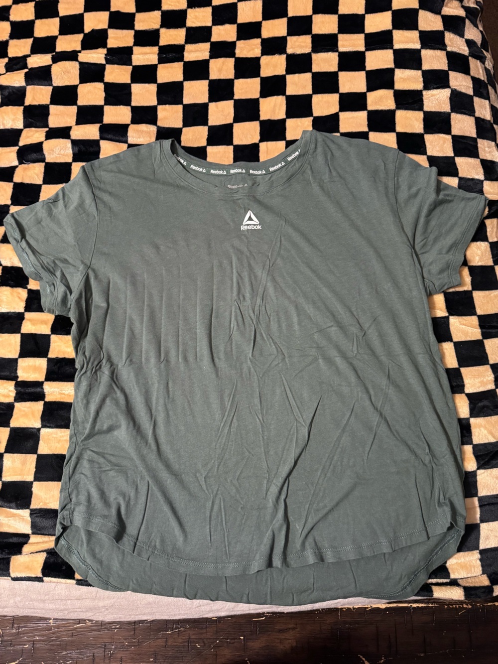 Reebok Green Crew Neck Shirt with Logo